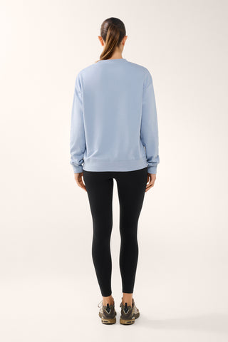 EMBLEM BOXY SWEATER BLUE FOG