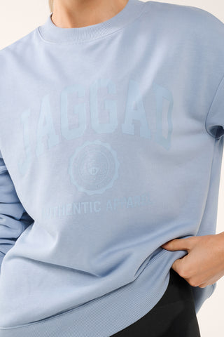 EMBLEM BOXY SWEATER BLUE FOG