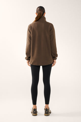 FOUNDATION BOXY ZIP-THROUGH THERMALITE JACKET MOCHA
