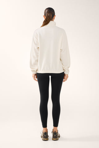 FOUNDATION HALF-ZIP THERMALITE SWEATER SWAN WHITE