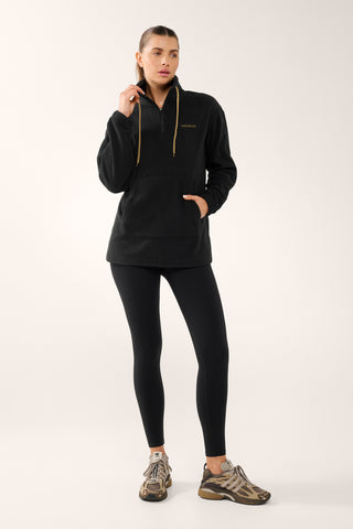 TERRITORY KANGA POCKET HALF-ZIP THERMALITE SWEATER BLACK