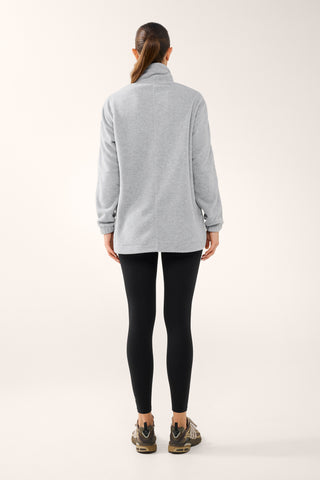 TERRITORY KANGA POCKET HALF-ZIP THERMALITE SWEATER GREY MARLE