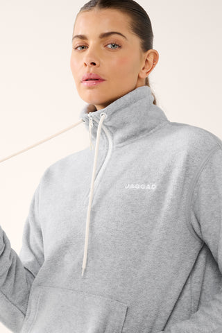TERRITORY KANGA POCKET HALF-ZIP THERMALITE SWEATER GREY MARLE