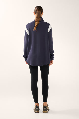 HALFTIME LONGLINE SOFTSCUBA SWEATER DARK NAVY