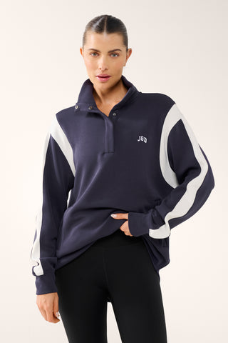 HALFTIME LONGLINE SOFTSCUBA SWEATER DARK NAVY