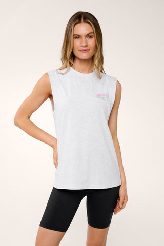 HEIGHTS BOXY TANK WHITE MARLE