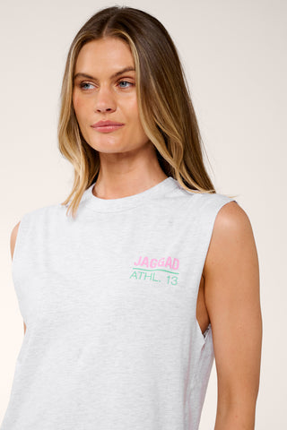 HEIGHTS BOXY TANK WHITE MARLE