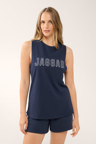 CLASSIC KEYLINE COTTON TANK DARK NAVY