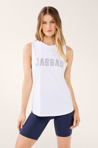 CLASSIC KEYLINE COTTON TANK WHITE