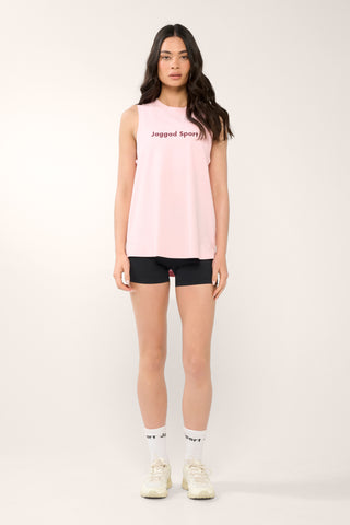RIO PIQUE MUSCLE TANK CHALK PINK