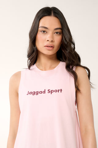 RIO PIQUE MUSCLE TANK CHALK PINK