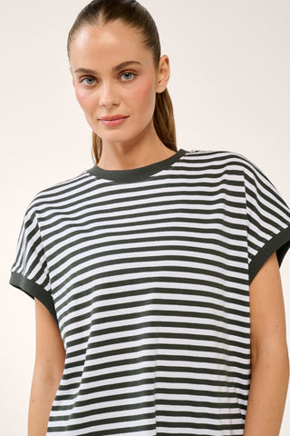 ELEMENT EXAGGERATED BOX-CUT TANK GRAPHITE STRIPE