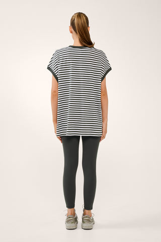 ELEMENT EXAGGERATED BOX-CUT TANK GRAPHITE STRIPE