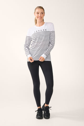LAGUNA LONG SLEEVE TEE WHITE & BLACK