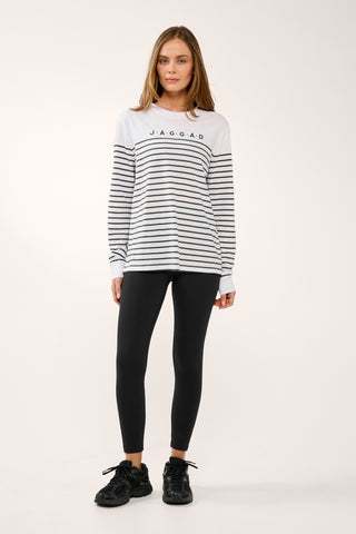 LAGUNA LONG SLEEVE TEE WHITE & BLACK