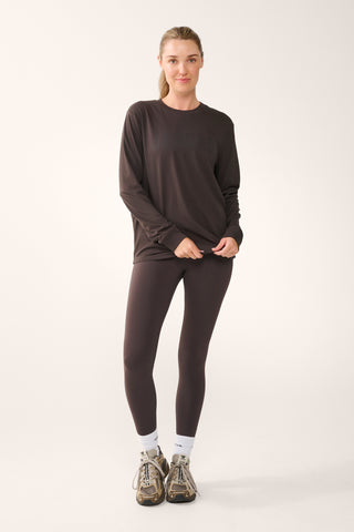 CLASSIC KEYLINE LONG SLEEVE TEE COFFEE BEAN