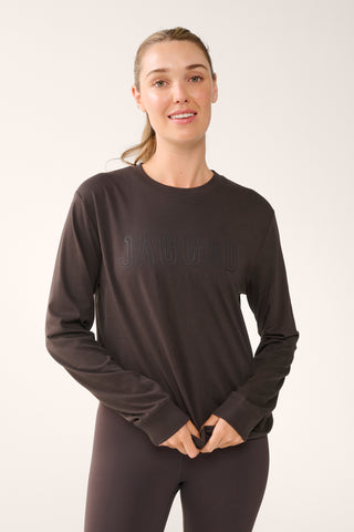 CLASSIC KEYLINE LONG SLEEVE TEE COFFEE BEAN