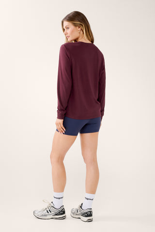 BLOCK CLASSIC LONG SLEEVE TEE CHERRY