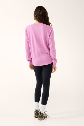 BLOCK CLASSIC LONG SLEEVE TEE FUCHSIA