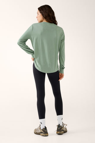 BLOCK CLASSIC LONG SLEEVE TEE GRANITE