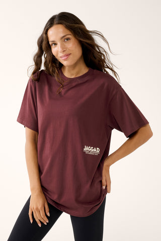 SPORTSWEAR OVERSIZED TEE BURGUNDY