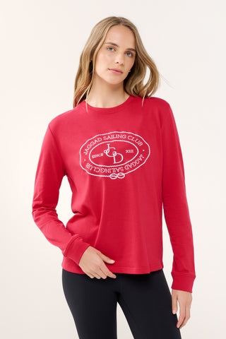 NEWPORT CLASSIC LONG SLEEVE TEE CRIMSON