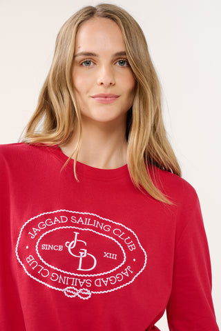 NEWPORT CLASSIC LONG SLEEVE TEE CRIMSON