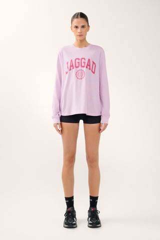 CLEMSON CLASSIC LONG SLEEVE TEE LAVENDER PINK