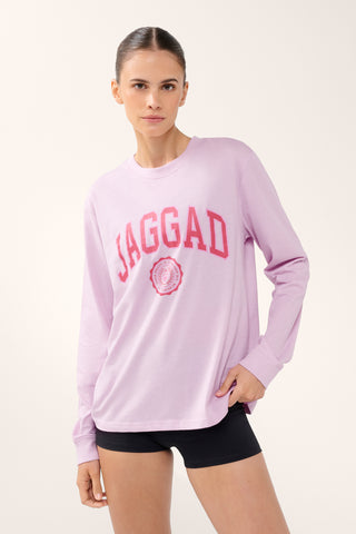 CLEMSON CLASSIC LONG SLEEVE TEE LAVENDER PINK