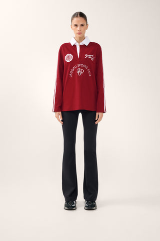 NATIONAL LONG SLEEVE RUGBY TOP BURNT RED