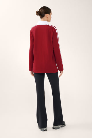 NATIONAL LONG SLEEVE RUGBY TOP BURNT RED