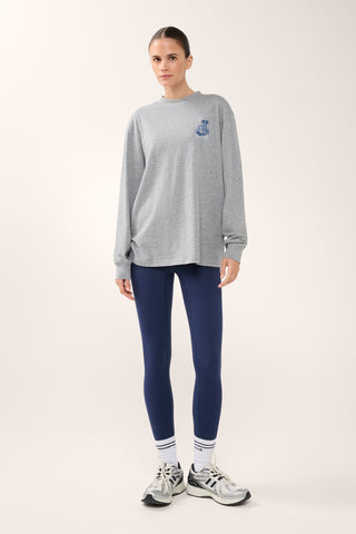 TRINITY OVERSIZED LONG SLEEVE TEE GREY MARLE