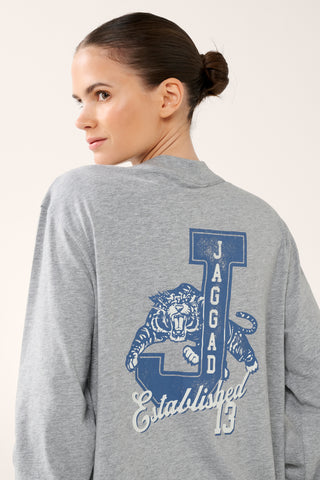 TRINITY OVERSIZED LONG SLEEVE TEE GREY MARLE