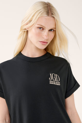 PEARL CITY CUFFED SLEEVE TEE BLACK
