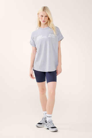 SPRINGS CUFFED SLEEVE TEE GREY MARLE