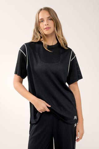 SAN DIEGO OVERSIZED MESH TEE BLACK