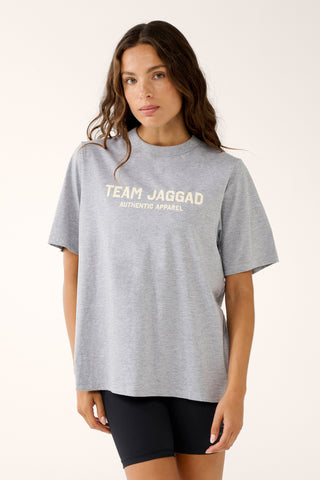 COLLEGE DIVISION BOXY TEE GREY MARLE