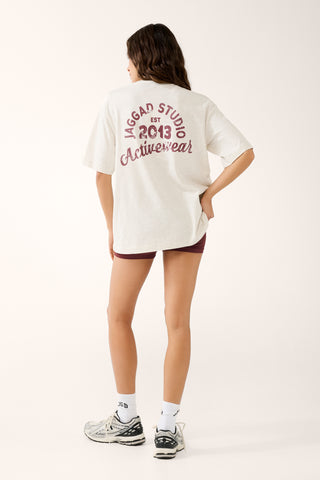 GRADUATE STAPLE TEE OATMEAL MARLE