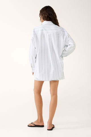 SUMMER CLUB OVERSIZED SHIRT SAGE