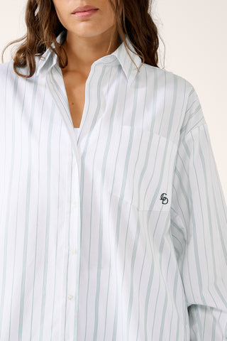 SUMMER CLUB OVERSIZED SHIRT SAGE