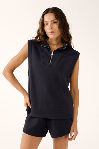 SOHO HALF-ZIP VEST BLACK