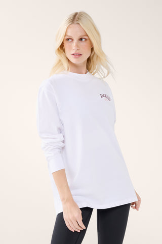 RACQUET CLUB OVERSIZED LONG SLEEVE TEE WHITE