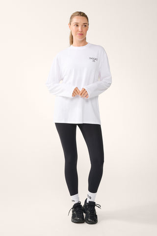 RITZ ICON LONG SLEEVE TEE WHITE