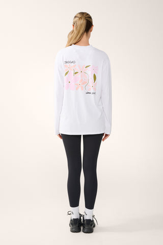 RITZ ICON LONG SLEEVE TEE WHITE