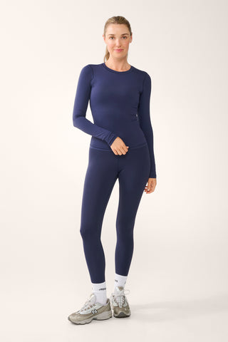 WANDER SOFT LONG SLEEVE TOP DARK NAVY
