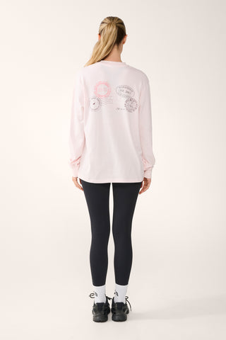 WANDER OVERSIZED LONG SLEEVE TEE BARELY PINK