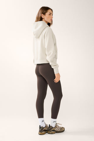 ESSENTIAL ZIP-THROUGH DELUXE HOODIE STONE