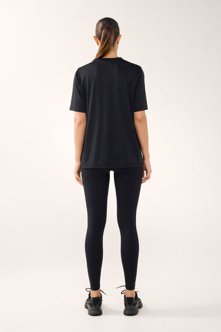 VIVID BOXY MESH TEE BLACK
