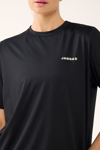 VIVID BOXY MESH TEE BLACK