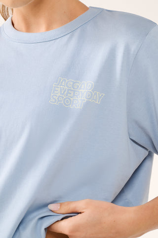 EVERYDAY BOXY TEE FOG BLUE